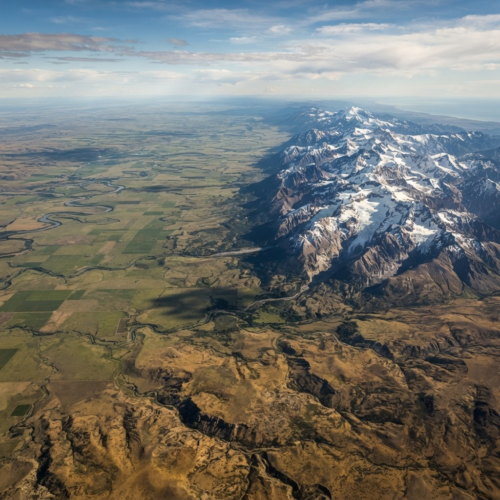 Paisaje geografico de Argentina con cordillera de los Andes